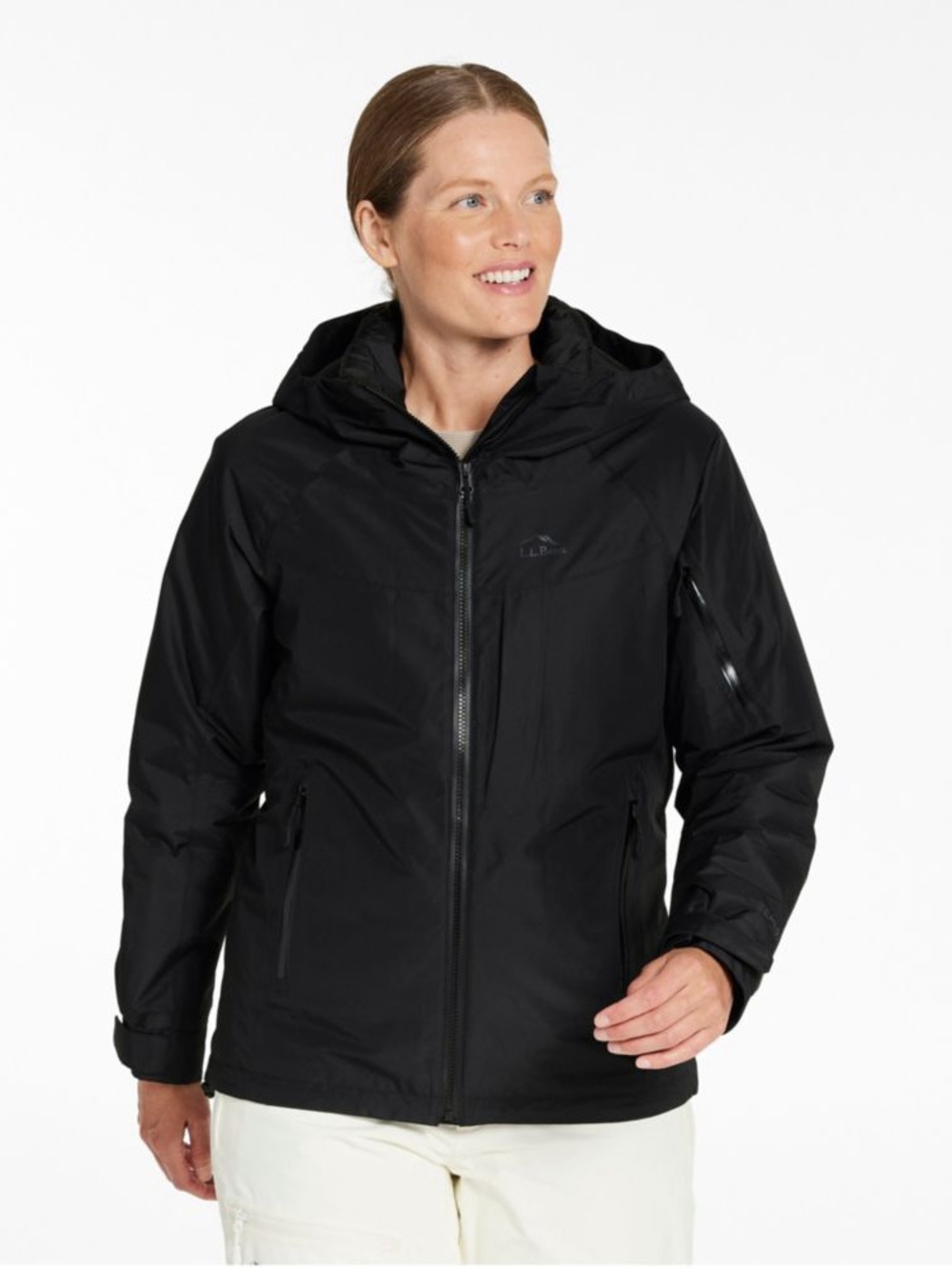 L. L. Bean Women's Wildcat 3-in-1 All Seasons convertible jacket in black size L